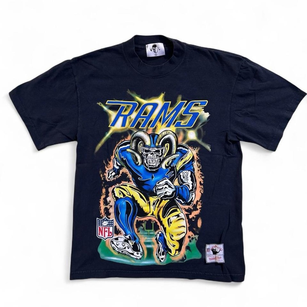 RARE Warren Lotas x MITCHELL & NESS x NFL LA Rams T-Shirt Size Small
